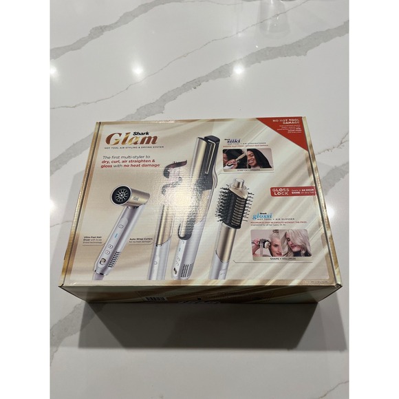 Shark Beauty Other - Shark Glam Hot Tool Air Styling & Drying System Gold HD6052S Multi-Styler NEW
